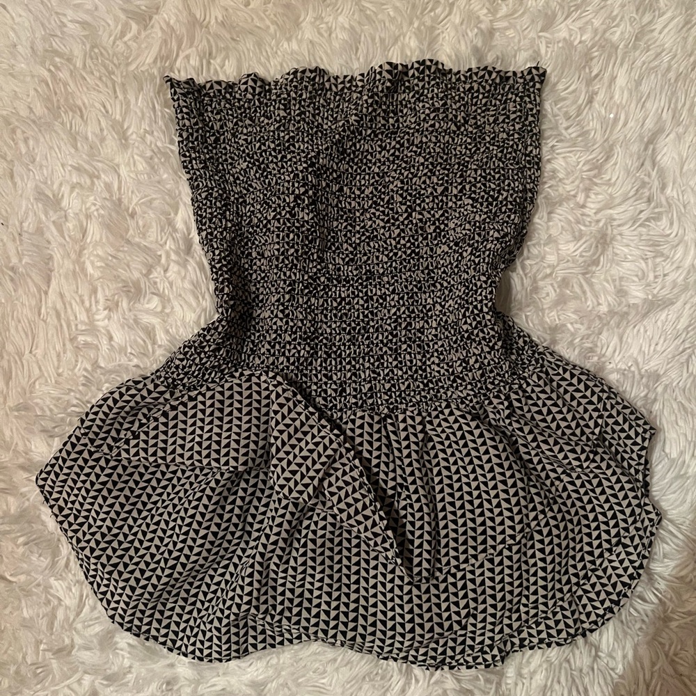 Black and White Patterned tube top